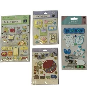K&Company and Jolee's Baby Scrapbooking Boy Sticker Set Blue, Green, Yellow New